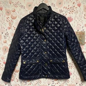 J Crew Puffer Down Jacket Navy Size S